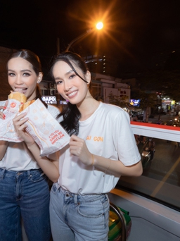 Hoa hậu Quốc tế Sireethorn mê ẩm thực đường phố khi theo chân Á hậu Phương Anh