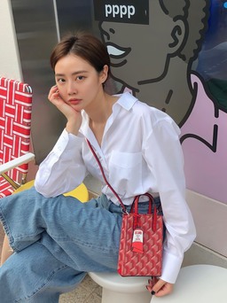 Túi xách họa tiết hình học đang là món phụ kiện “đốn tim” các sao nữ Hàn