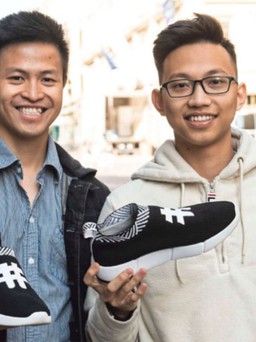 Hai du học sinh Việt thành công với giày làm từ bã cà phê