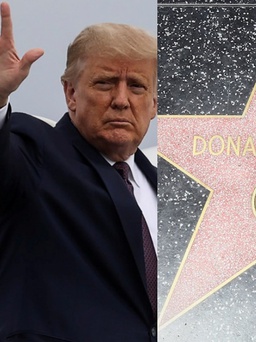 'Ngôi sao Donald Trump' trên Đại lộ Danh vọng bị phá hoại