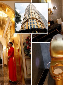 Khách sạn 'dát 1 tấn vàng' tại Hà Nội thu hút báo chí nước ngoài