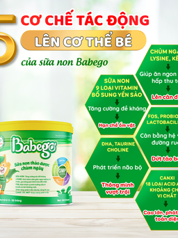 Sữa non Babego - Giải pháp mới từ thảo dược giúp con ăn ngon, tăng cân, hết bón
