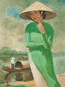 Bức ‘Người phụ nữ đội nón lá bên sông’ của Mai Trung Thứ bán 1,5 triệu USD
