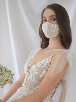 Khẩu trang cưới dành riêng cho cô dâu mùa cưới 2020