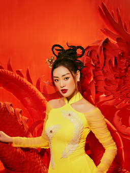 Năm hổ chụp ảnh cùng rồng - một lời chúc may mắn từ Hoa hậu Khánh Vân