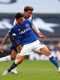 Ngoại hạng Anh: James Rodriguez xóa tan mọi ngờ vực khi Everton hạ Tottenham