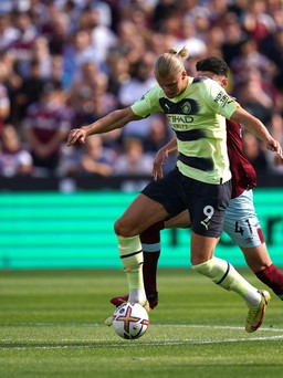 Ngoại hạng Anh: Erling Haaland rực sáng ghi cú đúp, Man City thắng dễ West Ham