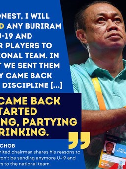 Chủ tịch CLB Buriram United gây sốc ra lệnh cấm cầu thủ lên đội U.19 Thái Lan
