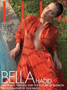 Bà bầu Gigi Hadid ra tay chụp hình bìa Elle tháng 8 cho em gái Bella Hadid