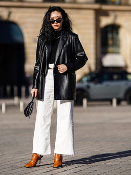 Quần jeans trắng giúp nàng biến hóa đa dạng với vô vàn phong cách