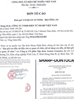 Sharp Việt Nam tố cáo Asanzo lên Bộ Công an vì làm giả tài liệu