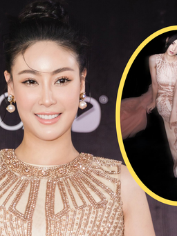 Hoa hậu Hà Kiều Anh diện váy 'đụng hàng' với Trương Bá Chi