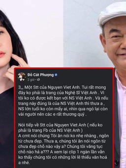 Cát Phượng lên tiếng xin lỗi sau phát ngôn thiếu kính trọng nghệ sĩ Việt Anh