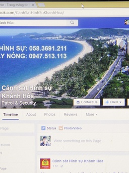 Cảnh sát hình sự Khánh Hòa tiếp nhận 'rất nhiều thông tin qua Facebook'