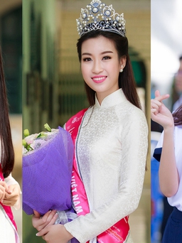Top 3 Hoa hậu Việt Nam 2016 về trường cũ dự lễ khai giảng
