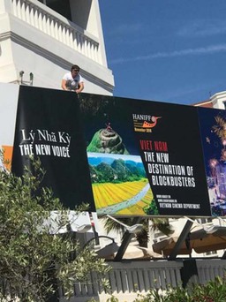 Kiểm tra hình ảnh Lý Nhã Kỳ trên pano tại Cannes 2017