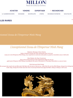 Hai lần lùi đấu giá ấn vàng Hoàng đế chi bảo
