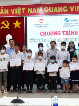 Sonadezi hỗ trợ cho 12 trẻ em mồ côi do dịch Covid-19