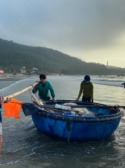 Sau bão số 13, ngư dân Đà Nẵng dong thuyền thúng ra khơi 'hái lộc biển'