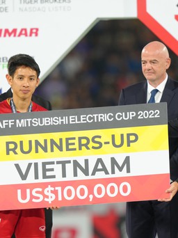 Á quân AFF Cup 2022 tuyển Việt Nam được AFF và VFF thưởng 7,3 tỉ đồng