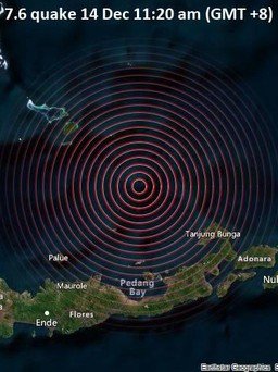 Cảnh báo sóng thần sau động đất hơn 7 độ Richter ở Indonesia