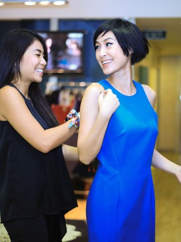 Ái Phương, Minh Triệu thử đồ dự Vietnam Designer Fashion Week