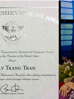 Hoa hậu Kelly Trang Trần được Tổng thống Obama tặng bằng khen