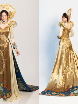 Hé lộ trang phục dân tộc Á hậu Phương Nga mang đến 'Hoa hậu Hòa bình Quốc tế'