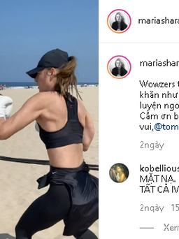 ‘Nữ hoàng quần vợt’ Maria Sharapova bất ngờ khoe kỹ năng boxing trên bãi biển