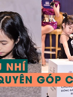 Dàn mẫu nhí chung tay quyên góp cứu trợ miền Trung