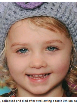 Úc: Bé 4 tuổi tử vong vì nuốt pin
