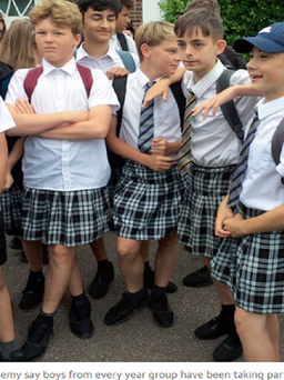 Nam sinh Anh mặc váy đến trường vì trời nóng kỷ lục