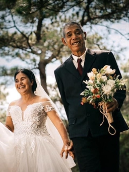 Con trai chụp ảnh cưới cho ba mẹ U.90 - U.80: Ai xem cũng xúc động
