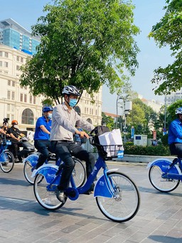 Xe đạp công cộng chính thức lăn bánh