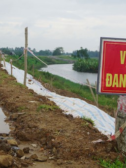 Đê sông Mã bị sụt lún, đe dọa an toàn hơn 29.000 dân