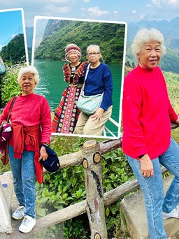 Đôi bạn thân U.70 check-in Hà Giang: Dù lớn tuổi, đi quên cả mệt