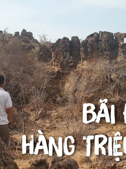 Chiêm ngưỡng bãi đá cổ hàng triệu năm ở làng Chăm Mỹ Nghiệp