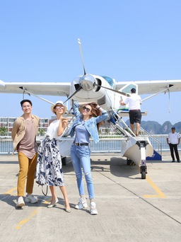 Siêu mẫu Thái Lan, Hồ Ngọc Hà trải nghiệm thủy phi cơ quảng bá du lịch Việt