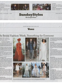 Bộ sưu tập cưới của NTK Phương My xuất hiện trên The New York Times Magazine, Mỹ