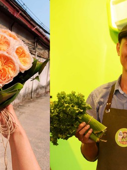 Những chàng trai Sài Gòn mê lá chuối: Gói rau củ, gói hoa bảo vệ môi trường