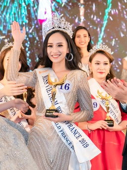 Chân dài 1,72m giành vương miện 'Hoa hậu Thế giới người Việt' tại Pháp