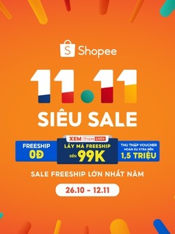 Shopee khởi động lễ hội mua sắm 11.11