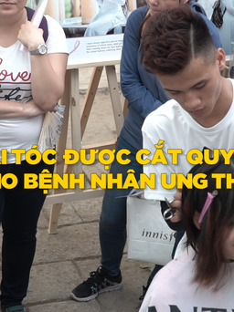 4.000 mái tóc được cắt quyên tặng cho bệnh nhân ung thư