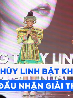 Hoàng Thùy Linh bật khóc khi lần đầu nhận giải “Nữ ca sĩ phong cách của năm“