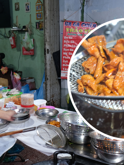 Lòng mề gà ướp thảo dược chiên giòn kiểu Hoa khiến thực khách mê mệt