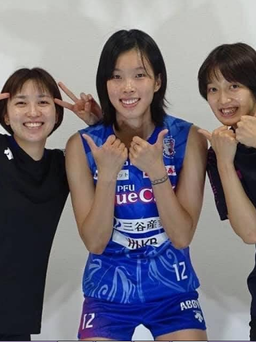 Chủ công Thanh Thúy tự tin trước ngày ra quân giải vô địch bóng chuyền nữ Nhật Bản