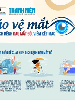 Bảo vệ mắt khỏi dịch bệnh đau mắt đỏ, viêm kết mạc