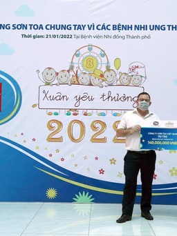 Sơn TOA Việt Nam mang không khí xuân đầm ấm đến Bệnh viện Nhi đồng Thành phố