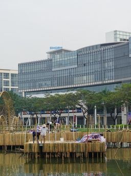 Hội hoa xuân Phú Mỹ Hưng: Chưa khai mạc đã hút khách du xuân
