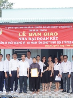 Nhiệt điện Phú Mỹ tài trợ 12 căn nhà Đại đoàn kết ở Bà Rịa - Vũng Tàu
